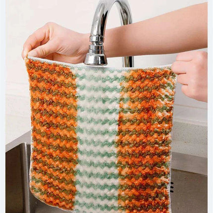 Coral Fleece Kitchen Cleaning Cloths - Super Absorbent Dishwashing Rags for Effortless Cleaning - Très Elite