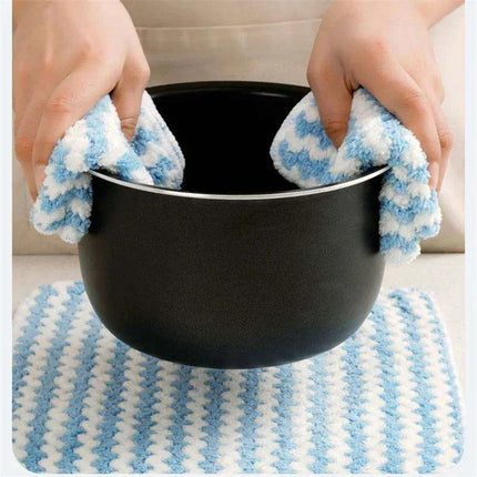 Coral Fleece Kitchen Cleaning Cloths - Super Absorbent Dishwashing Rags for Effortless Cleaning - Très Elite
