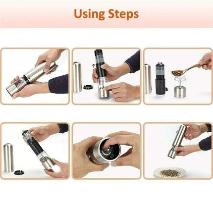 Cordless Electric Herb Grinder with LED Light and Customizable Coarseness - Très Elite