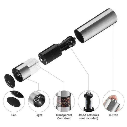 Cordless Electric Herb Grinder with LED Light and Customizable Coarseness - Très Elite