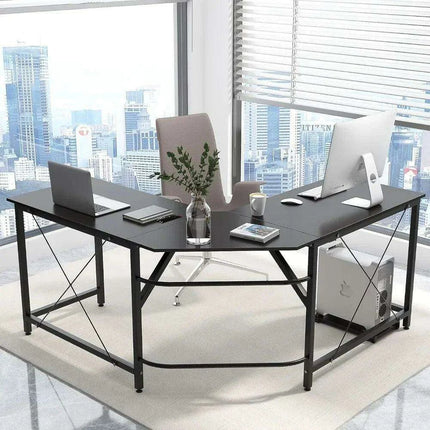 Corner-Savvy L-Shaped Gaming Desk with Additional CPU Stand - All-in-One Workstation Solution - Très Elite