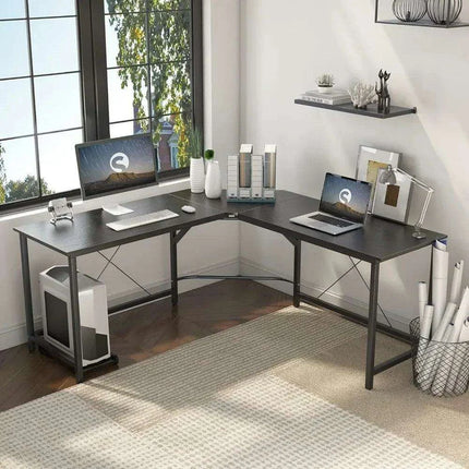 Corner-Savvy L-Shaped Gaming Desk with Additional CPU Stand - All-in-One Workstation Solution - Très Elite