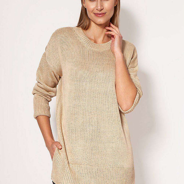 Cosy Thigh-Length Knit Jumper - Très Elite