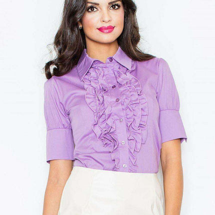Cotton Blend Short Sleeve Shirt with Lycra - Ultimate Comfort and Modern Style - Très Elite