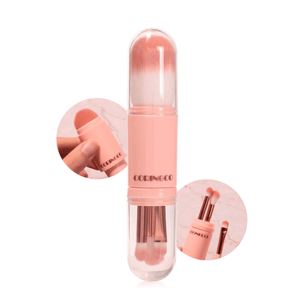 Cotton Candy Capsule Makeup Brush Set: Oriental Facial Structure-Friendly Beauty Brushes - Très Elite