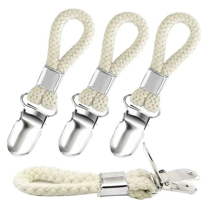 Cotton Loop Kitchen Towel Clip Hanger Set for Efficient Towel Storage and Organization - Très Elite