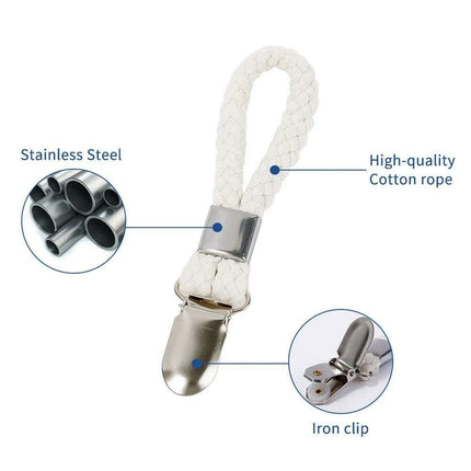 Cotton Loop Kitchen Towel Clip Hanger Set for Efficient Towel Storage and Organization - Très Elite