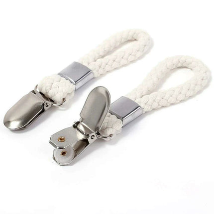 Cotton Loop Kitchen Towel Clip Hanger Set for Efficient Towel Storage and Organization - Très Elite