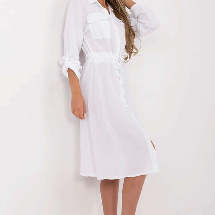 Cotton Midi Shirt Dress Breathable Summer Style Everyday - Très Elite