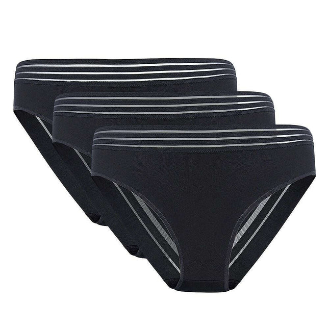 Cotton Panties 3-Pack – Lace Back, OEKO-TEX Cotton Gusset - Très Elite