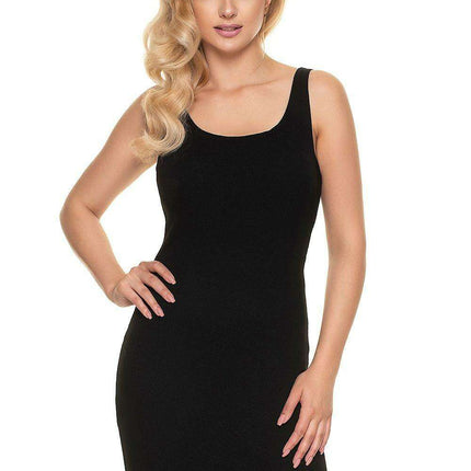 Cotton Ribbed Casual Peekaboo Dress - Très Elite