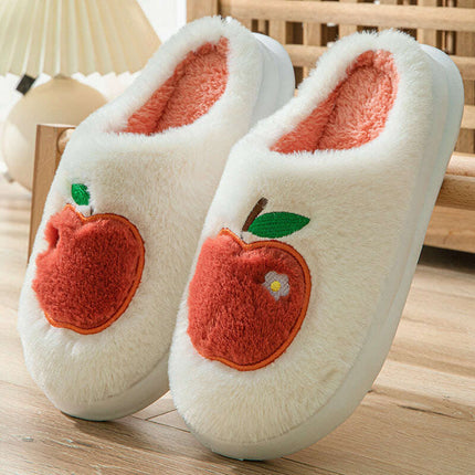 Cotton Slippers For Women Autumn And Winter Indoor Warm And Cute Home Slippers Non-slip Fuzzy Plush Shoes.