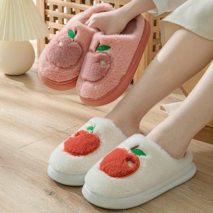 Cotton Slippers For Women Autumn And Winter Indoor Warm And Cute Home Slippers Non-slip Fuzzy Plush Shoes - Très Elite