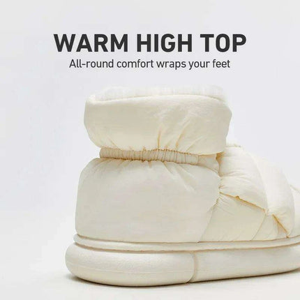 Couples' Cozy Winter Waterproof Snow Boots & Plush High-Top Slip-Ons Set - Très Elite