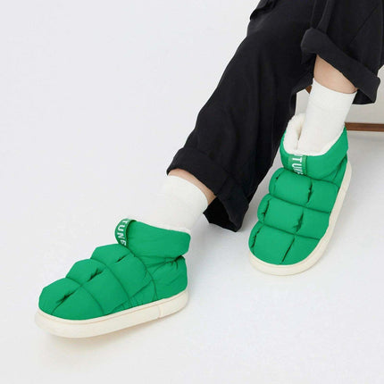 Couples' Cozy Winter Waterproof Snow Boots & Plush High-Top Slip-Ons Set - Très Elite