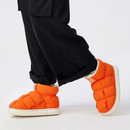 Couples' Cozy Winter Waterproof Snow Boots & Plush High-Top Slip-Ons Set - Très Elite
