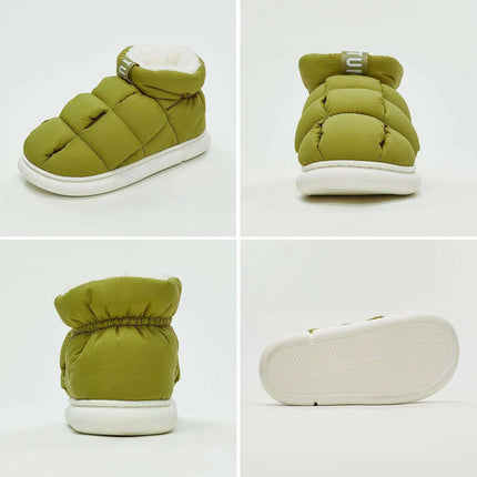 Couples' Cozy Winter Waterproof Snow Boots & Plush High-Top Slip-Ons Set - Très Elite
