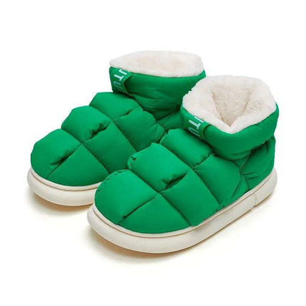 Couples' Cozy Winter Waterproof Snow Boots & Plush High-Top Slip-Ons Set - Très Elite
