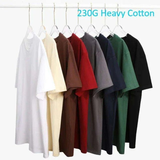 Couples' Premium Heavyweight Cotton Tee - Unisex Summer Short Sleeve Top