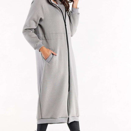 Cozy Adjustable Waist Zip Hoodie with Pockets - Très Elite