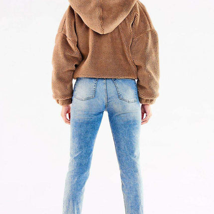 Cozy Autumn Hooded Jacket with Stylish Ribbed Hem - Très Elite