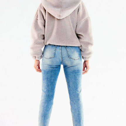 Cozy Autumn Hooded Jacket with Stylish Ribbed Hem - Très Elite