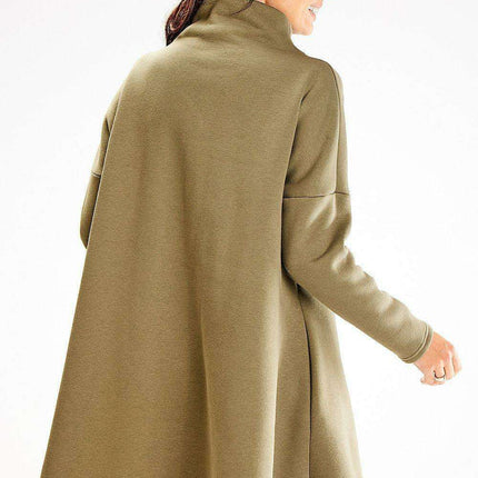 Cozy Autumn Trapeze Turtleneck Dress with Stretchy Comfort - Très Elite