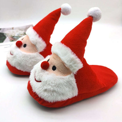 Cozy Cartoon Santa and Elk Home Slippers - Très Elite