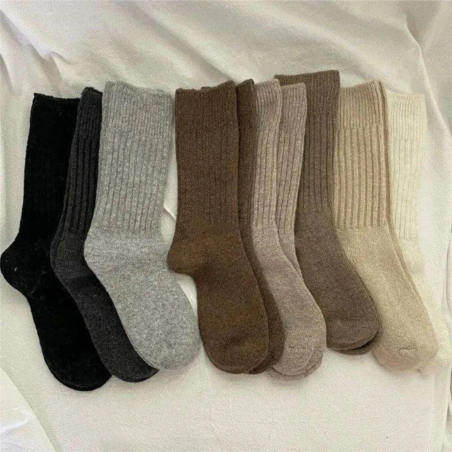 Cozy Cashmere Blend Thermal Crew Socks for Women - Ultimate Warmth and Comfort