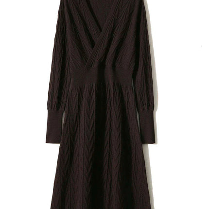 Cozy Cashmere-Wool Blend Slim Fit Knit Dress for Women - Essential Autumn/Winter Fashion