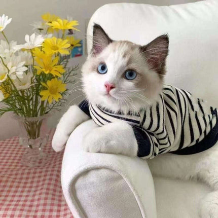 Cozy Cat & Pup Striped Winter Vest - Très Elite