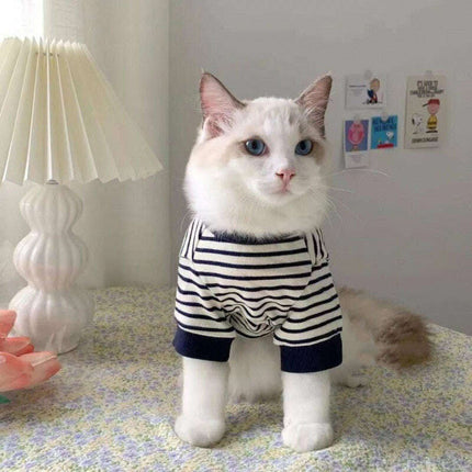 Cozy Cat & Pup Striped Winter Vest - Très Elite