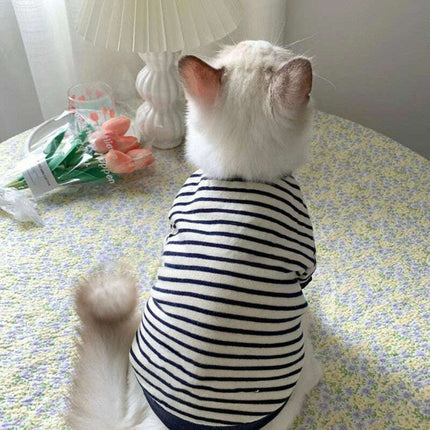 Cozy Cat & Pup Striped Winter Vest - Très Elite