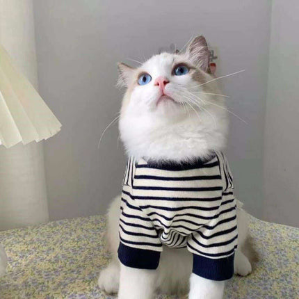 Cozy Cat & Pup Striped Winter Vest - Très Elite