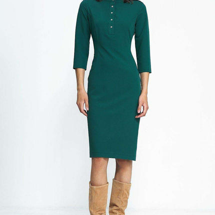Cozy Chic Belted Dress for Autumn Winter Everyday Wear - Très Elite