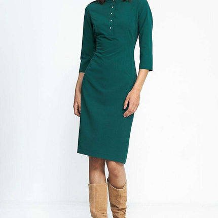 Cozy Chic Belted Dress for Autumn Winter Everyday Wear - Très Elite