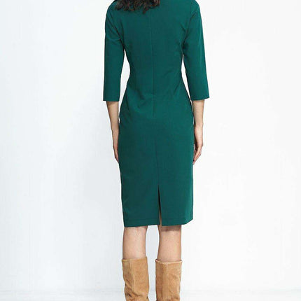 Cozy Chic Belted Dress for Autumn Winter Everyday Wear - Très Elite