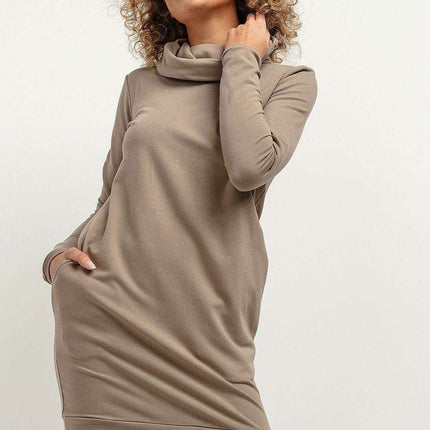 Cozy Chic Chimney Neck Midi Dress