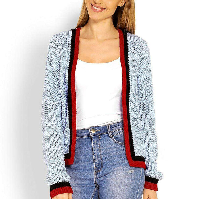 Cozy Chic Contrast Detail Cardigan