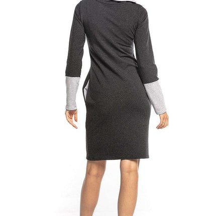 Cozy Chic High Neck Sweatshirt Dress - Très Elite