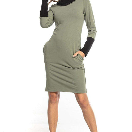 Cozy Chic High Neck Sweatshirt Dress - Très Elite