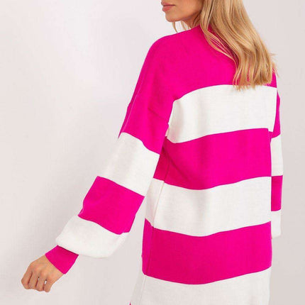 Cozy Chic Striped Acrylic Sweater - A Versatile Wardrobe Staple - Très Elite