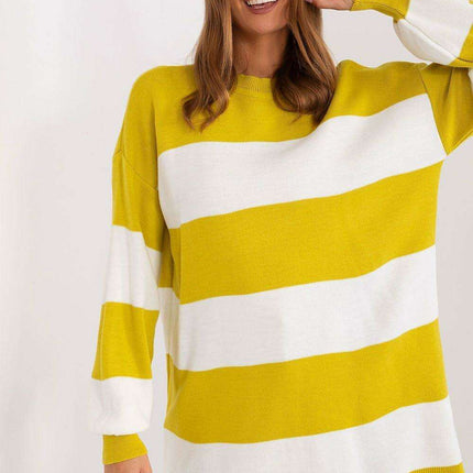 Cozy Chic Striped Acrylic Sweater - A Versatile Wardrobe Staple - Très Elite