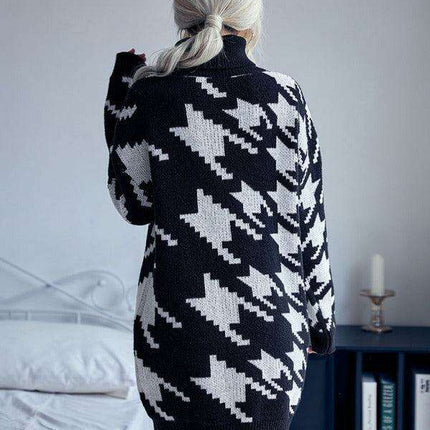 Cozy Chic: Women's High Neck Knit Dress for Effortless Elegance - Très Elite