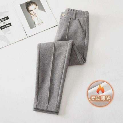 Cozy Chic Women's Velvet Harem Pants for Winter - Très Elite