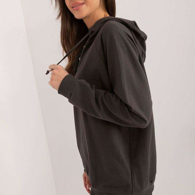 Cozy Cotton Blend Hooded Sweatshirt