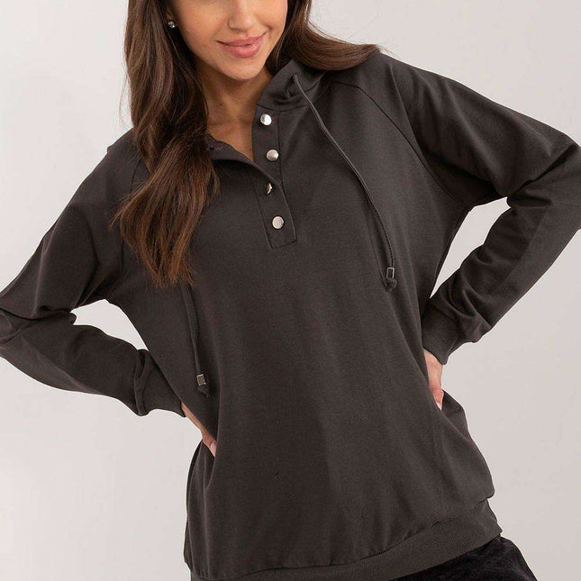 Cozy Cotton Blend Hooded Sweatshirt