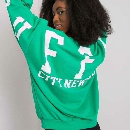 Cozy Cotton Blend Sweatshirt with Large Back Inscription - Très Elite