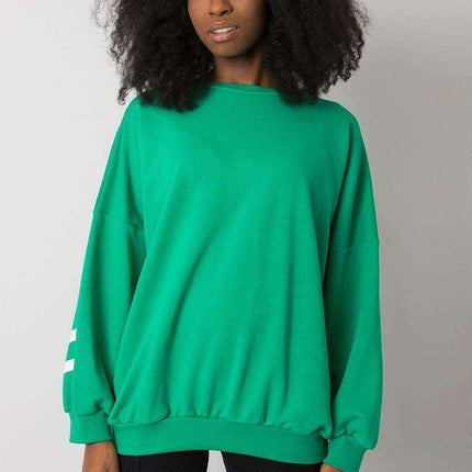 Cozy Cotton Blend Sweatshirt with Large Back Inscription - Très Elite