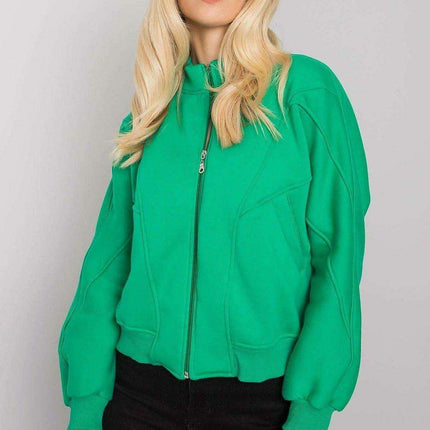 Cozy Cotton-Blend Zip-Up Sweatshirt with Front Pockets - Très Elite